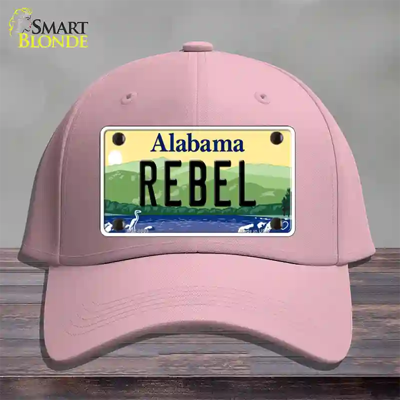 Rebel Alabama Novelty License Plate Hat Cotton / Pink