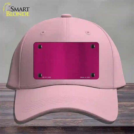 Pink Metallic Solid Novelty License Plate Hat Cotton / Pink