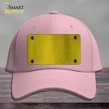 Yellow Metallic Solid Novelty License Plate Hat Cotton / Pink