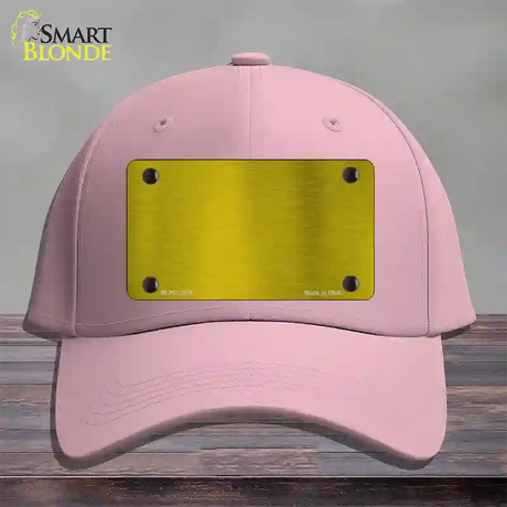 Yellow Metallic Solid Novelty License Plate Hat Cotton / Pink