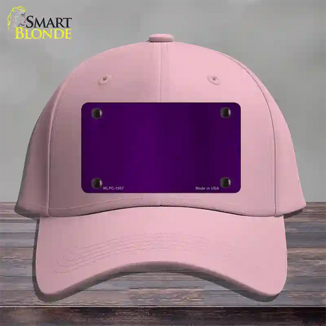 Purple Metallic Solid Novelty License Plate Hat Cotton / Pink