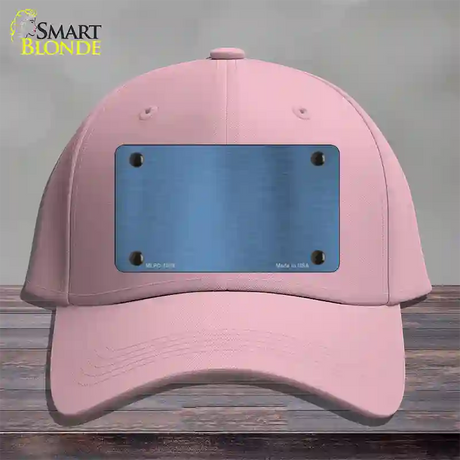 Light Blue Metallic Solid Novelty License Plate Hat Cotton / Pink