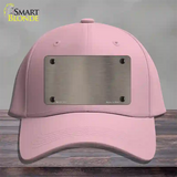 Tan Metallic Solid Novelty License Plate Hat Cotton / Pink