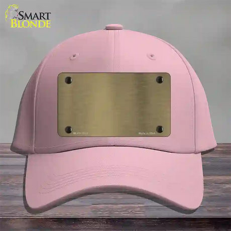 Gold Metallic Solid Novelty License Plate Hat Cotton / Pink