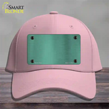 Teal Metallic Solid Novelty License Plate Hat Cotton / Pink