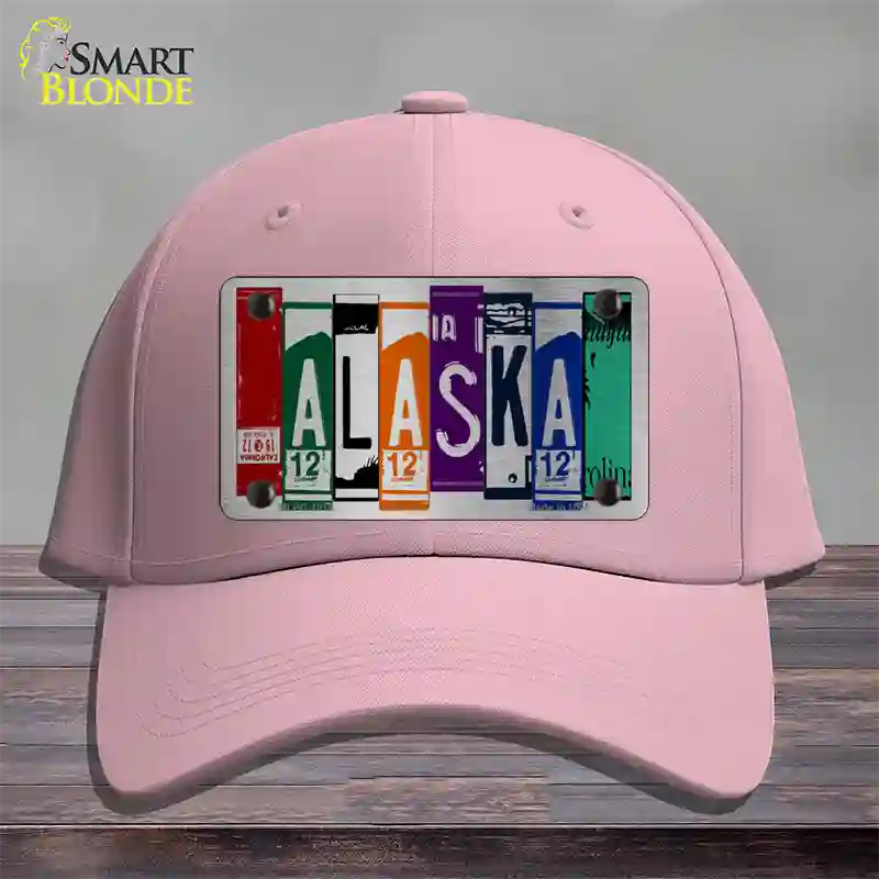 Alaska License Plate Art Novelty License Plate Hat Cotton / Pink