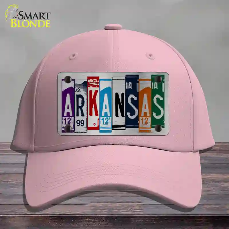 Arkansas License Plate Art Novelty License Plate Hat Cotton / Pink