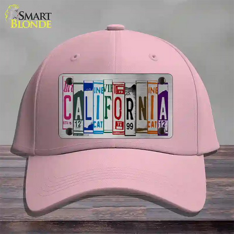 California License Plate Art Novelty License Plate Hat Cotton / Pink