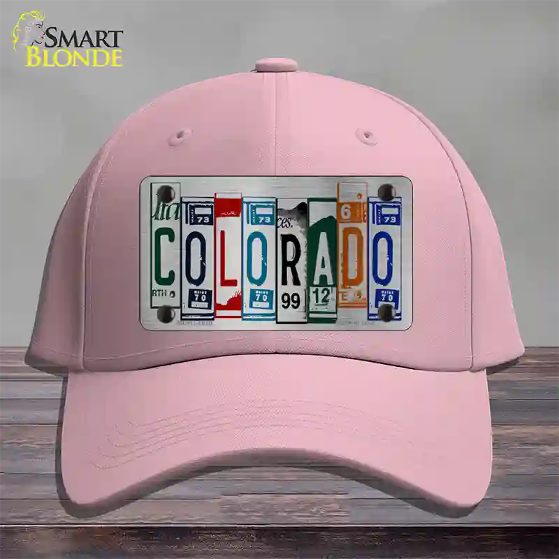 Colorado License Plate Art Novelty License Plate Hat Cotton / Pink