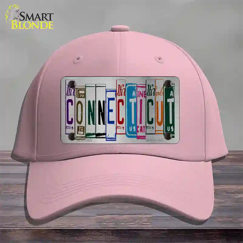 Connecticut License Plate Art Novelty License Plate Hat Cotton / Pink