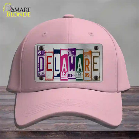 Delaware License Plate Art Novelty License Plate Hat Cotton / Pink