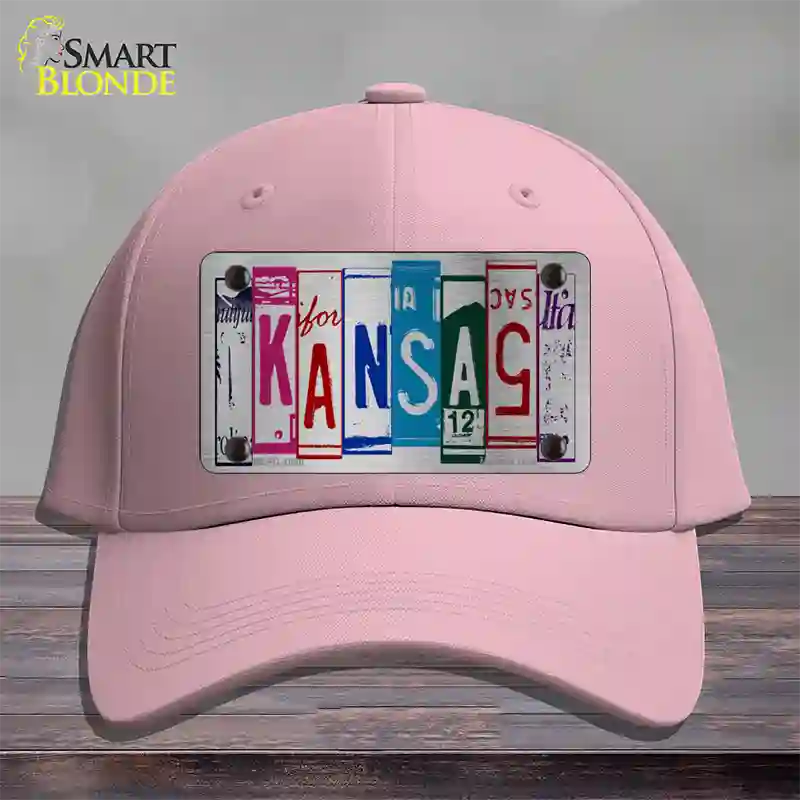 Kansas License Plate Art Novelty License Plate Hat Cotton / Pink