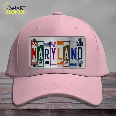 Maryland License Plate Art Novelty License Plate Hat Cotton / Pink