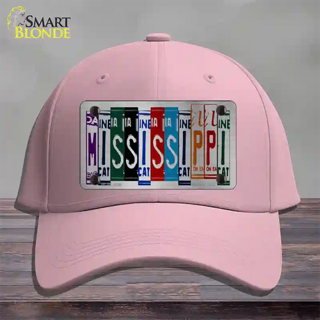 Mississippi License Plate Art Novelty License Plate Hat Cotton / Pink