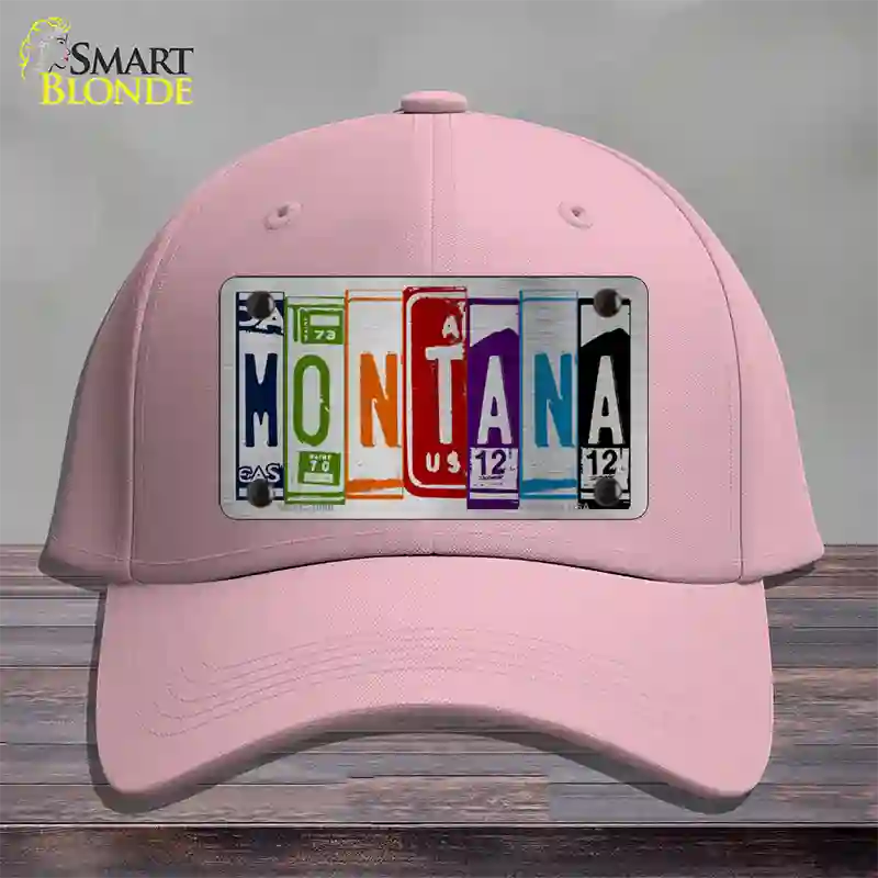 Montana License Plate Art Novelty License Plate Hat Cotton / Pink