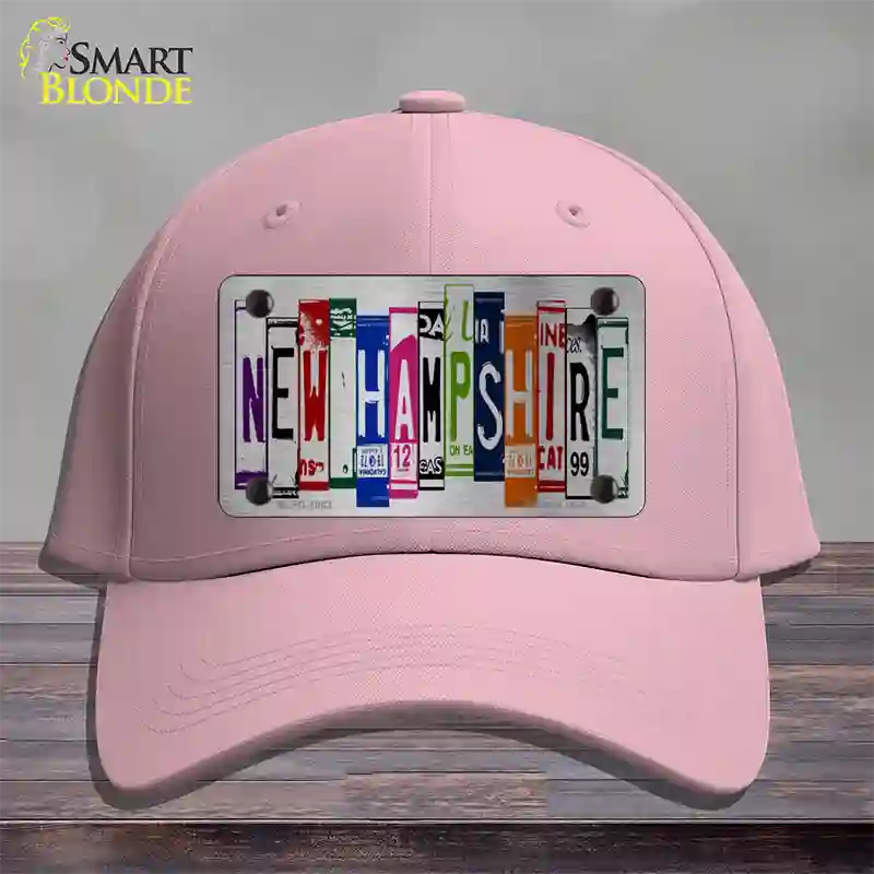 New Hampshire License Plate Art Novelty License Plate Hat Cotton / Pink