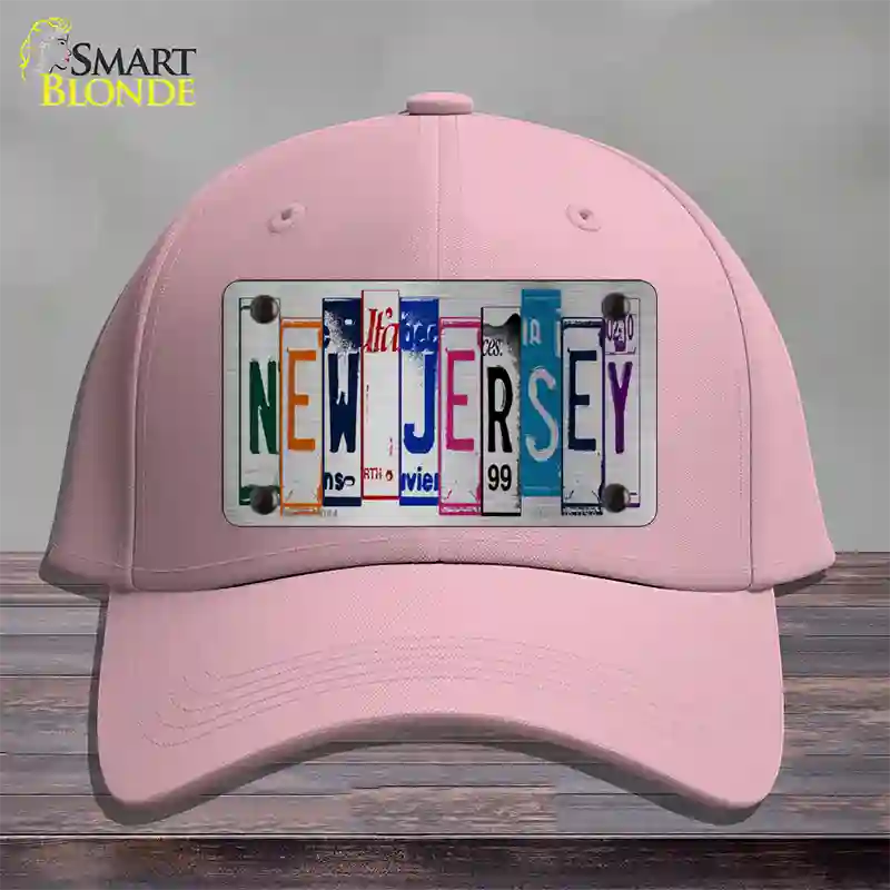 New Jersey License Plate Art Novelty License Plate Hat Cotton / Pink