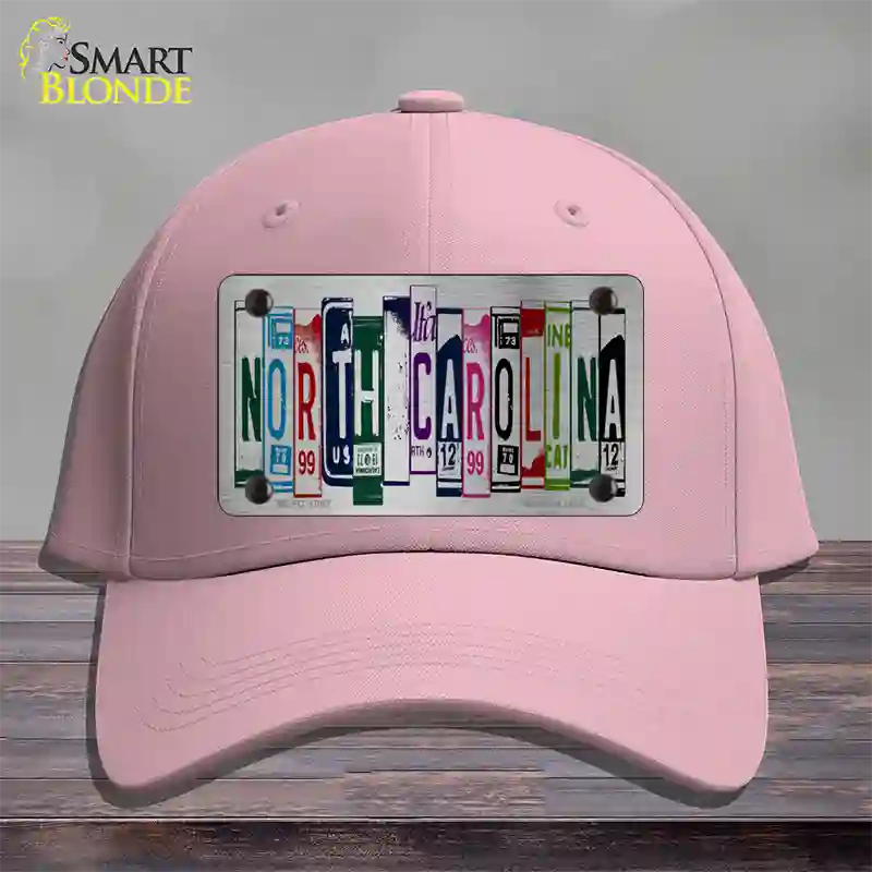 North Carolina License Plate Art Novelty License Plate Hat Cotton / Pink