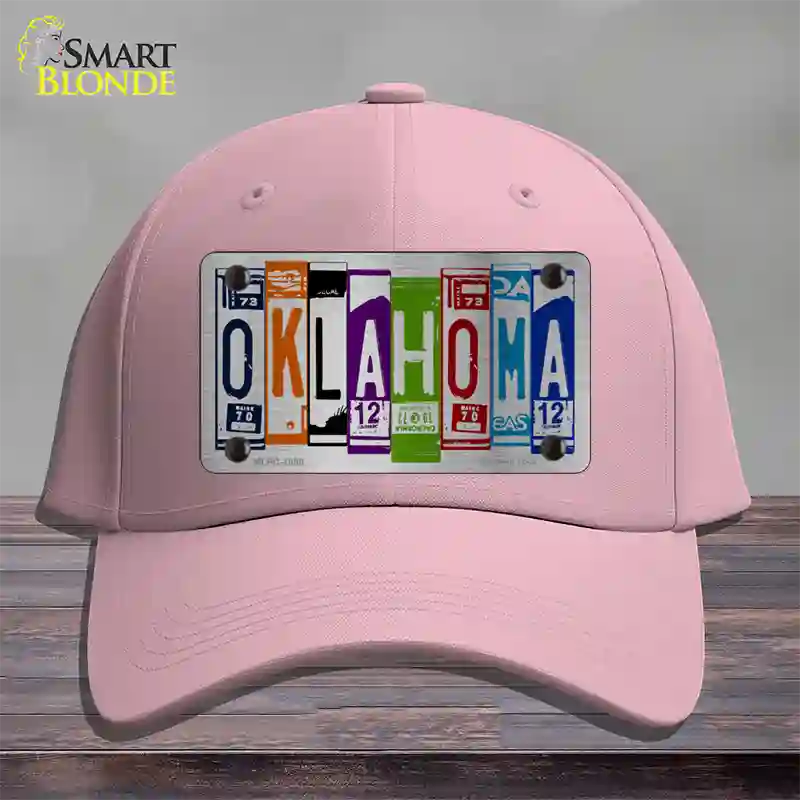 Oklahoma License Plate Art Novelty License Plate Hat Cotton / Pink