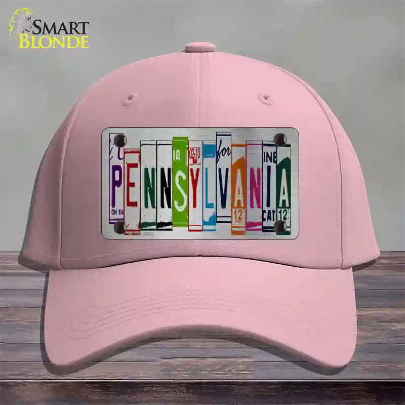 Pennsylvania License Plate Art Novelty License Plate Hat Cotton / Pink