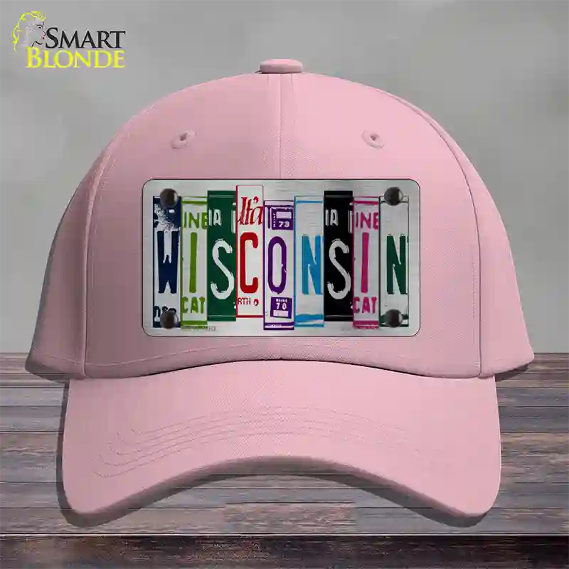 Wisconsin License Plate Art Novelty License Plate Hat Cotton / Pink