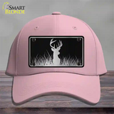 Deer Black Brushed Chrome Novelty License Plate Hat Cotton / Pink