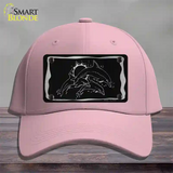 Dolphins Black Brushed Chrome Novelty License Plate Hat Cotton / Pink