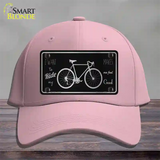 Bike Black Brushed Chrome Novelty License Plate Hat Cotton / Pink