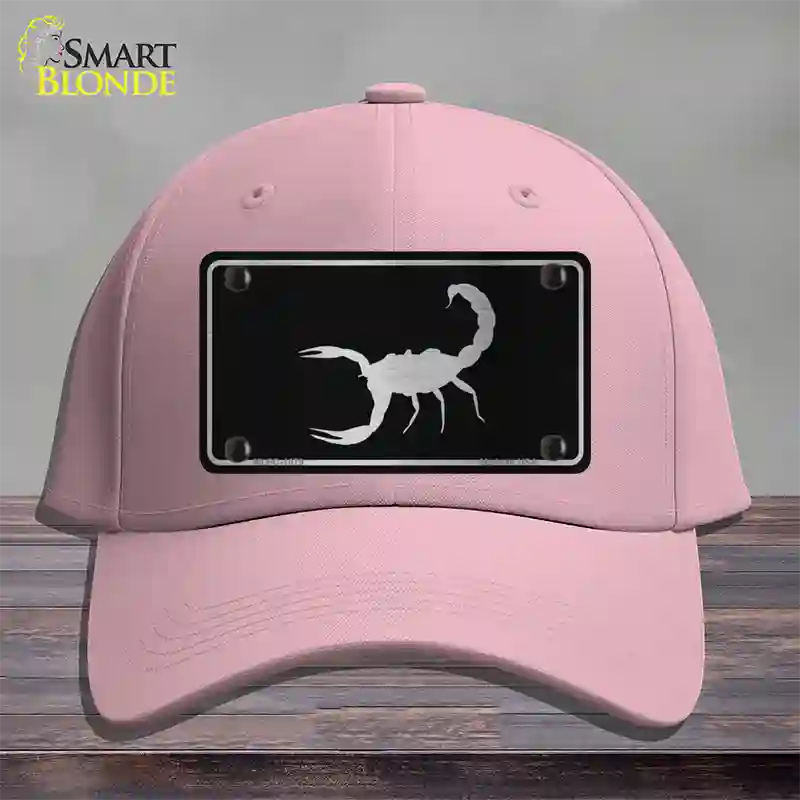 Scorpion Black Brushed Chrome Novelty License Plate Hat Cotton / Pink