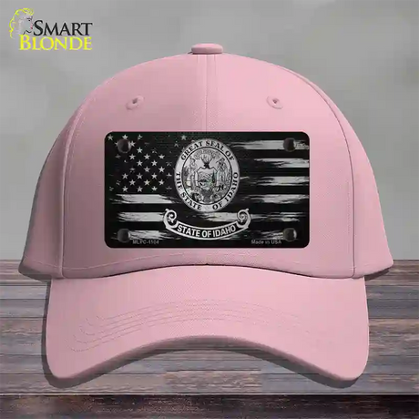 Idaho Carbon Fiber Novelty License Plate Hat Cotton / Pink