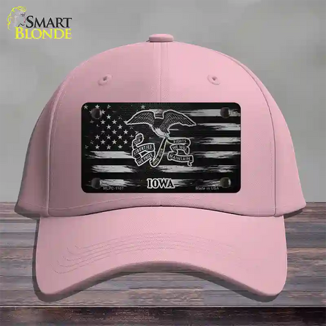 Iowa Carbon Fiber Novelty License Plate Hat Cotton / Pink