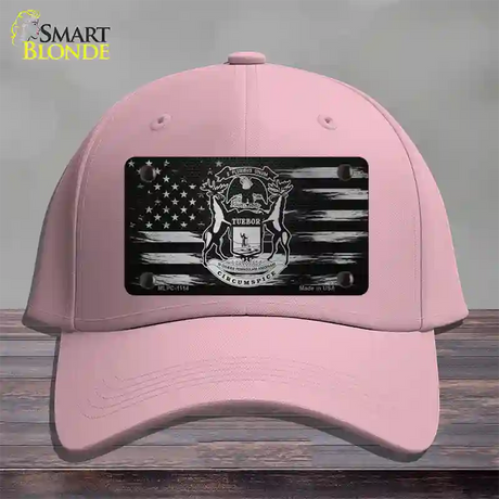 Michigan Carbon Fiber Novelty License Plate Hat Cotton / Pink