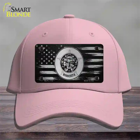 Minnesota Carbon Fiber Novelty License Plate Hat Cotton / Pink