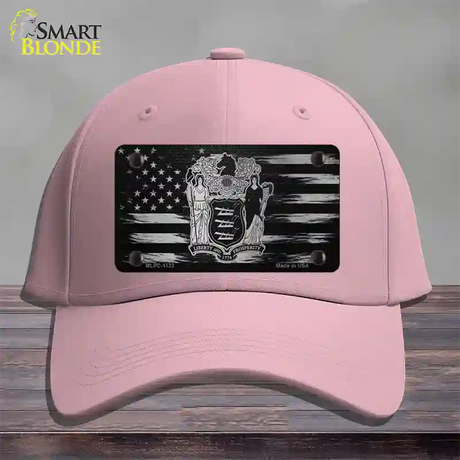 New Jersey Carbon Fiber Novelty License Plate Hat Cotton / Pink