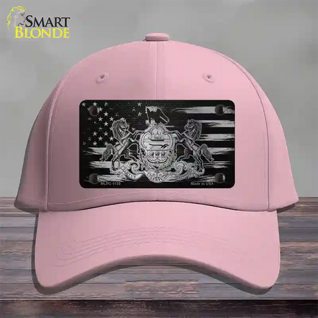 Pennsylvania Carbon Fiber Novelty License Plate Hat Cotton / Pink