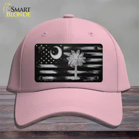 South Carolina Carbon Fiber Novelty License Plate Hat Cotton / Pink