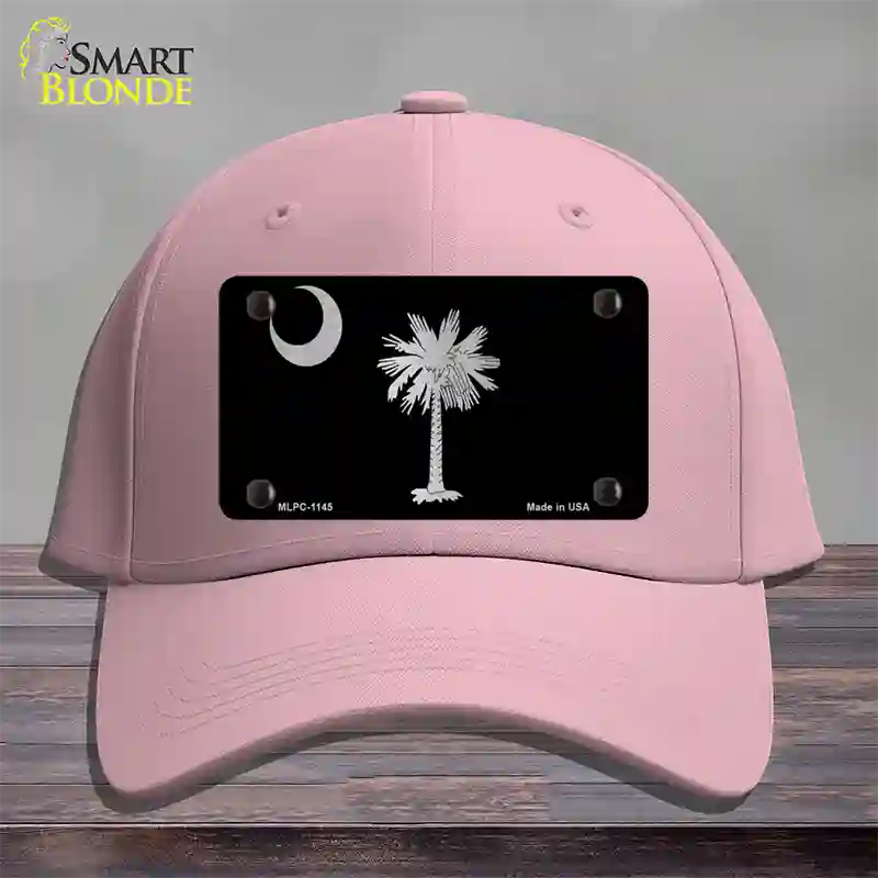 Palmetto Flag Brushed Chrome Novelty License Plate Hat Cotton / Pink