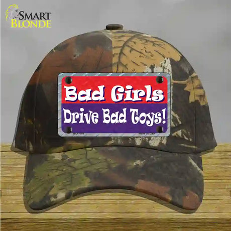 Bad Girls Drive Bad Toys Novelty License Plate Hat Cotton / Camoflauge