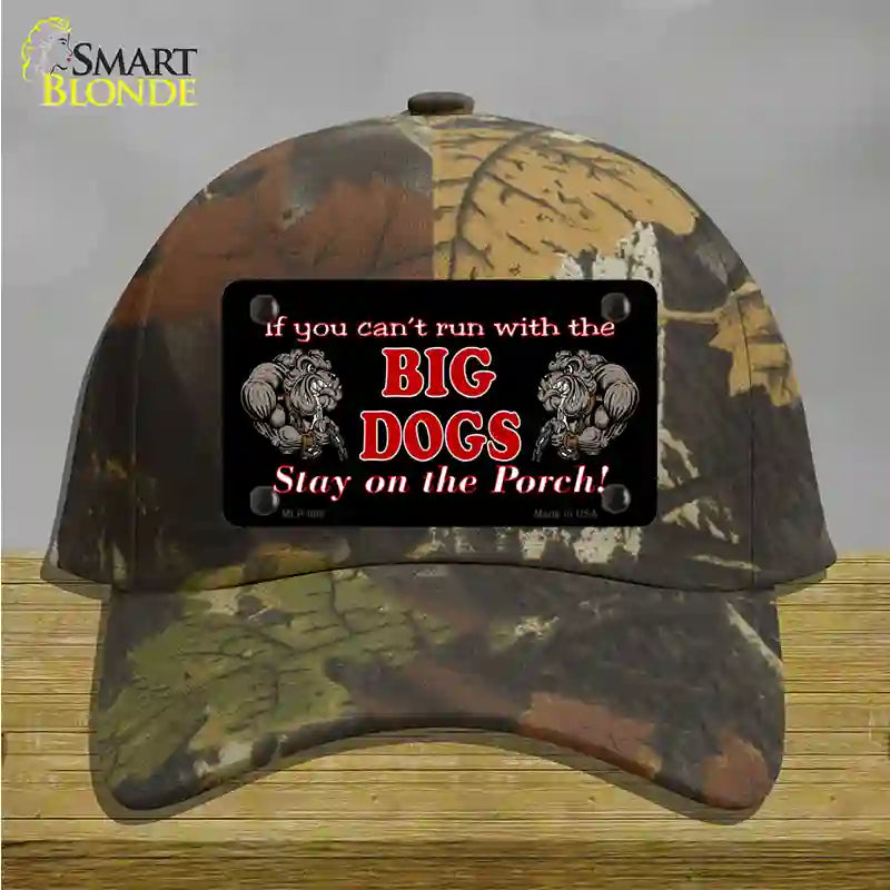 Big Dogs Black Novelty License Plate Hat Cotton / Camoflauge