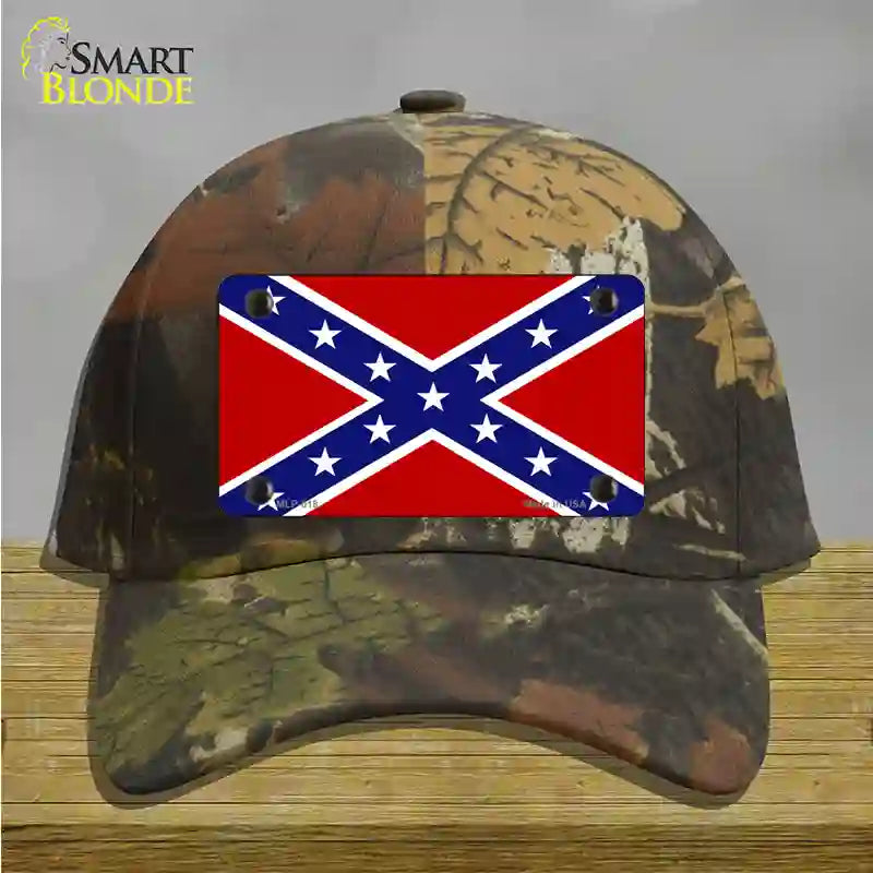 Confederate Flag Novelty License Plate Hat Cotton / Camoflauge