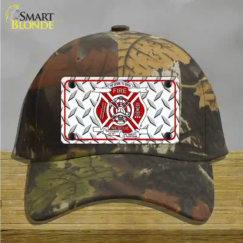 Fire Fighter Rescue Novelty License Plate Hat Cotton / Camoflauge