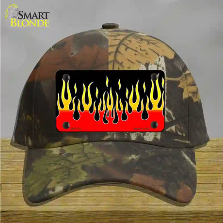 Flames Novelty License Plate Hat Cotton / Camoflauge