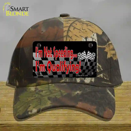 Im Qualifying Novelty License Plate Hat Cotton / Camoflauge