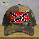 Redneck Confederate Flag Novelty License Plate Hat Cotton / Camoflauge
