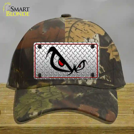 No Fear Eyes Diamond Novelty License Plate Hat Cotton / Camoflauge