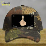 Middle Finger Novelty License Plate Hat Cotton / Camoflauge