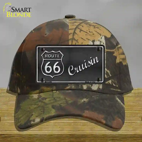 Route 66 Cruisin Novelty License Plate Hat Cotton / Camoflauge