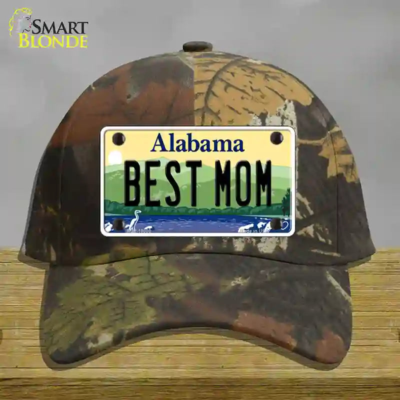 Best Mom Alabama Novelty License Plate Hat Cotton / Camoflauge