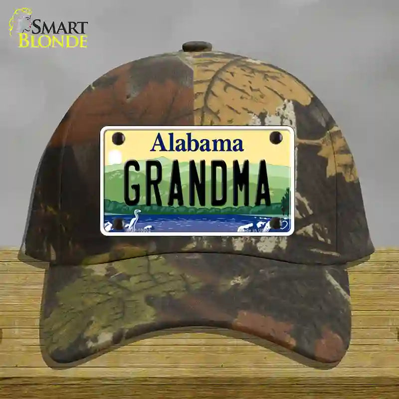 Grandma Alabama Novelty License Plate Hat Cotton / Camoflauge