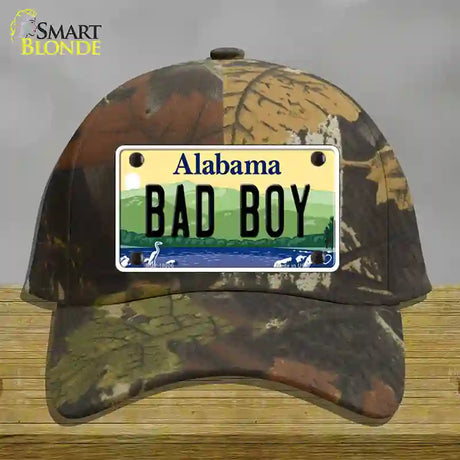 Bad Boy Alabama Novelty License Plate Hat Cotton / Camoflauge